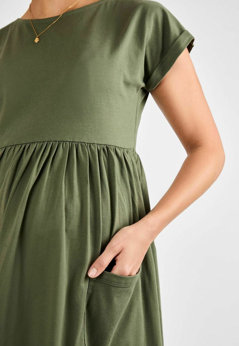 JoJo Maman Bb Jersey dress - khaki/green - Zalando