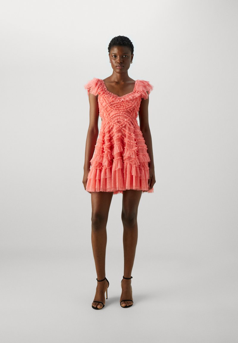 Needle & Thread LOLA BACKLESS MICRO MINI DRESS - Cocktail dress / Party dress - pink sky/coral - Zalando.co.uk Needle & Thread LOLA BACKLESS MICRO MINI DRESS - Cocktail dress / Party dress - pink sky/coral - Zalando.co.uk