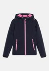 KID JACKET FIX HOOD - Soft shell jacket - blue/</bubblegum