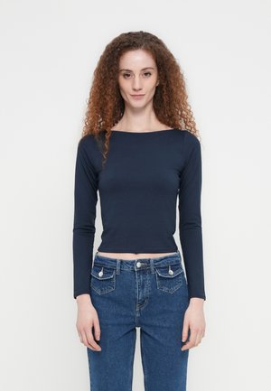 FLAT SLASH NECK - Langærmet T-shirt - blue