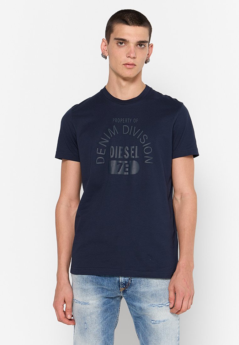 Diesel T-shirt print donkerblauw