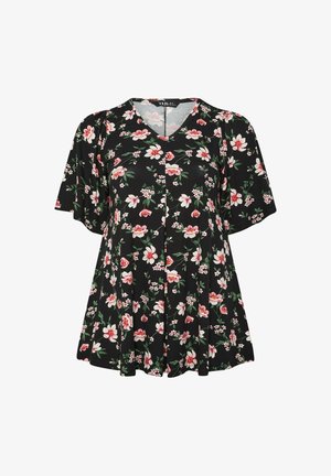 Yours Clothing, PLUS SIZE CASUAL TOPS - T-shirt imprimé - black