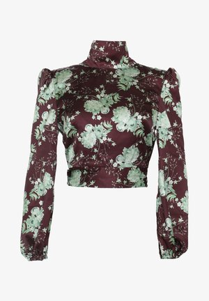 True Decadence THE LARA CROPPED BACKLESS - Blusa - brown sage rose