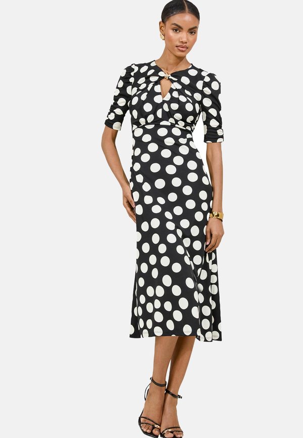 PETITE FIT - KEYHOLE UNDERBUST MIDI - Jerseykleid - monochrome spot