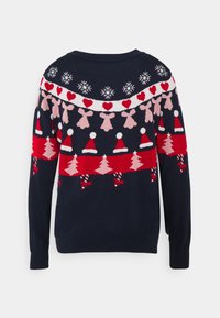 Freequent Stickad tröja - dark blue