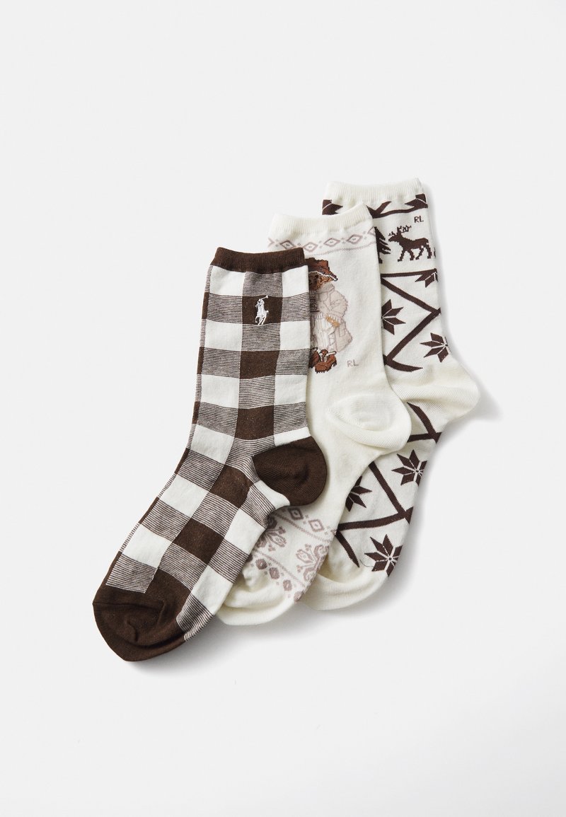 Polo Ralph Lauren CREW SOCK GIFT BOX 3 PACK - Socken - beige