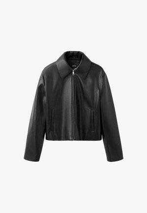Mango, ADULT - Imitatieleren jas - black