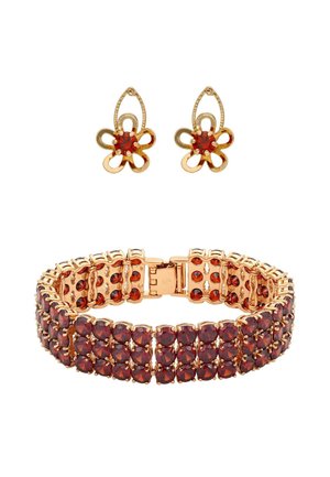 SET - Oorbellen - rose gold-coloured red