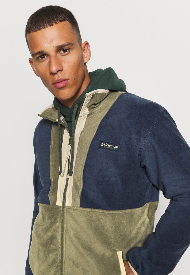 Columbia BACK BOWL FULL ZIP - Fleece jacket - stone green/collegiate navy/green  - Zalando.de