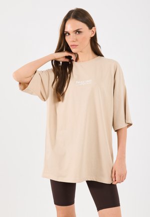 Even&Odd Potiskana majica - beige