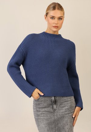OVERSIZED - Strickpullover - mittelblau