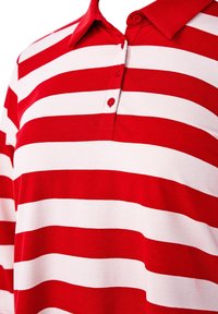 Zizzi LANGARM - Polosärk - red w birch stripe
