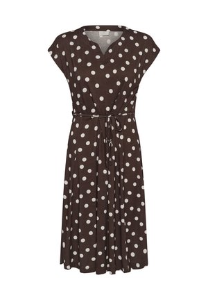 Kaffe, KAJersey - Dzsörzéruha - chocolate brown w chalk dot
