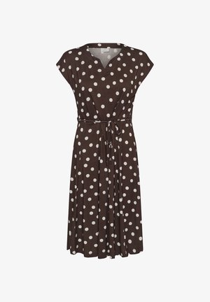 Kaffe, KAJersey - Dzsörzéruha - chocolate brown w chalk dot
