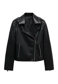 Mango Chaqueta de cuero sintético - black