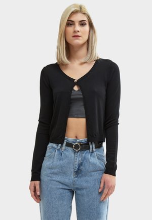 CROPPED - Chaqueta de punto - black