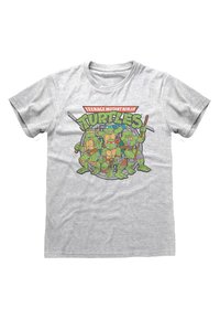 Henry Tiger TEENAGE MUTANT NINJA TURTLES RETRO TURTLE - Triko s potiskem - heather grey