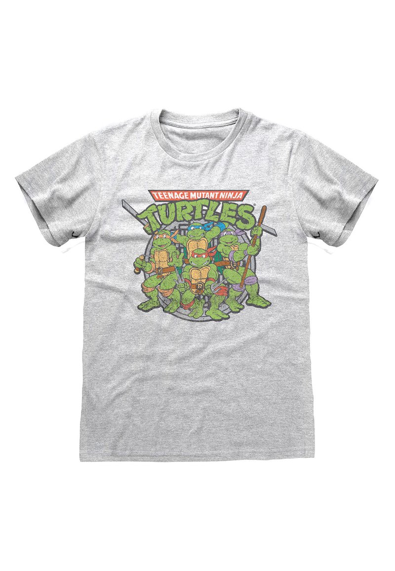 Henry Tiger TEENAGE MUTANT NINJA TURTLES RETRO TURTLE - Triko s potiskem - heather grey