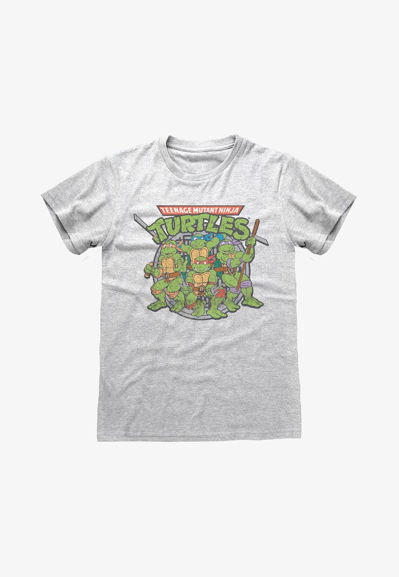 Henry Tiger TEENAGE MUTANT NINJA TURTLES RETRO TURTLE - Triko s potiskem - heather grey