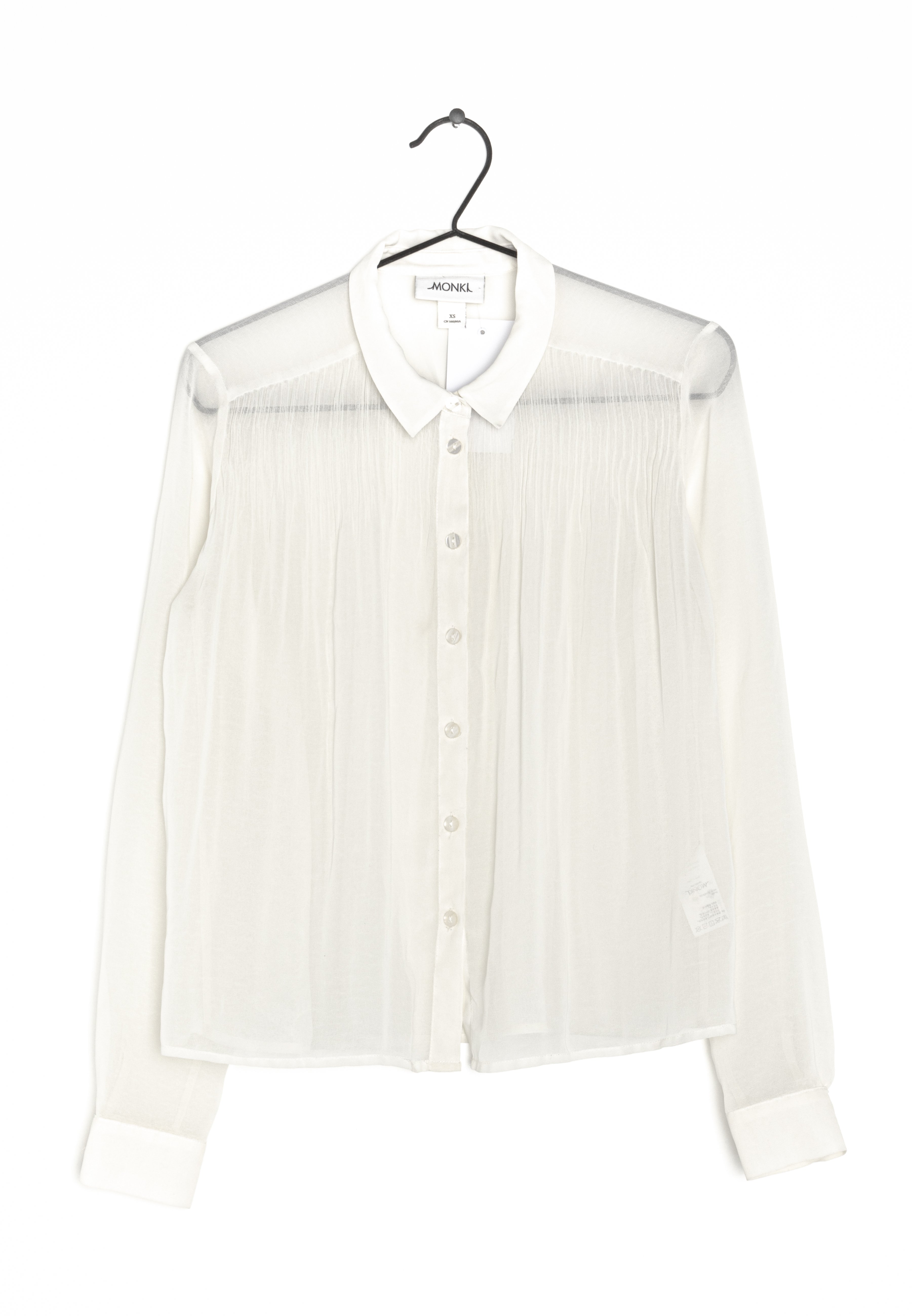 Monki Button-down blouse - white - (Pre-owned) - Zalando.ie