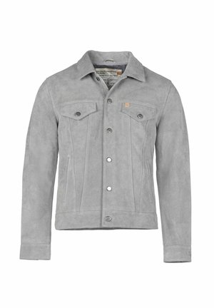 Leren jas - sky grey
