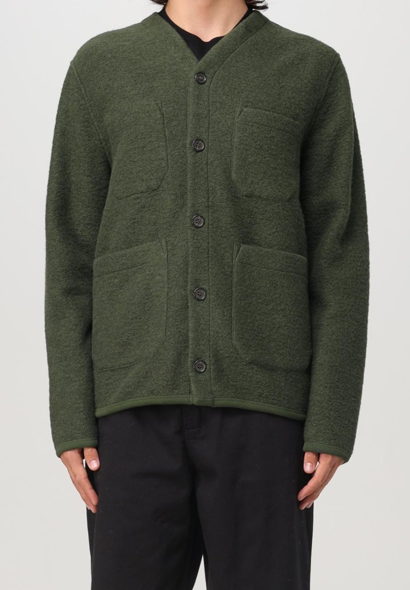 Universal Works Cardigan - green olive/verde - Zalando.it Universal Works Cardigan - green olive/verde - Zalando.it