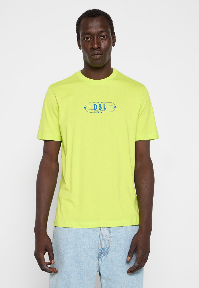 Diesel T-shirt print geel