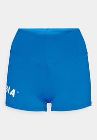 HIGH WAISTED GYM SHORTS - Punčochy - blue