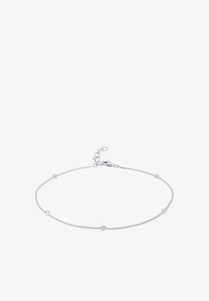 Elli SPARKLING BASIC - MIT KRISTALLEN VON SWAROVSKI® - Ankelkæder - silver-coloured