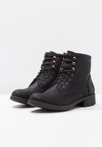 Anna Field Botines con cordones - black