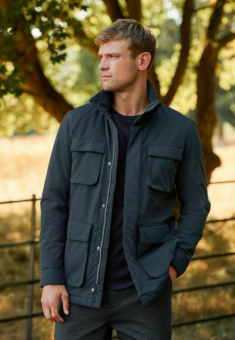 Next FOUR POCKET FUNNEL NECK COAT Parka navy blue/blau Zalando.at