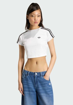 adidas Originals, ADIDAS ORIGINALS SST BABY TEE - T-shirt imprimé - white/white/black