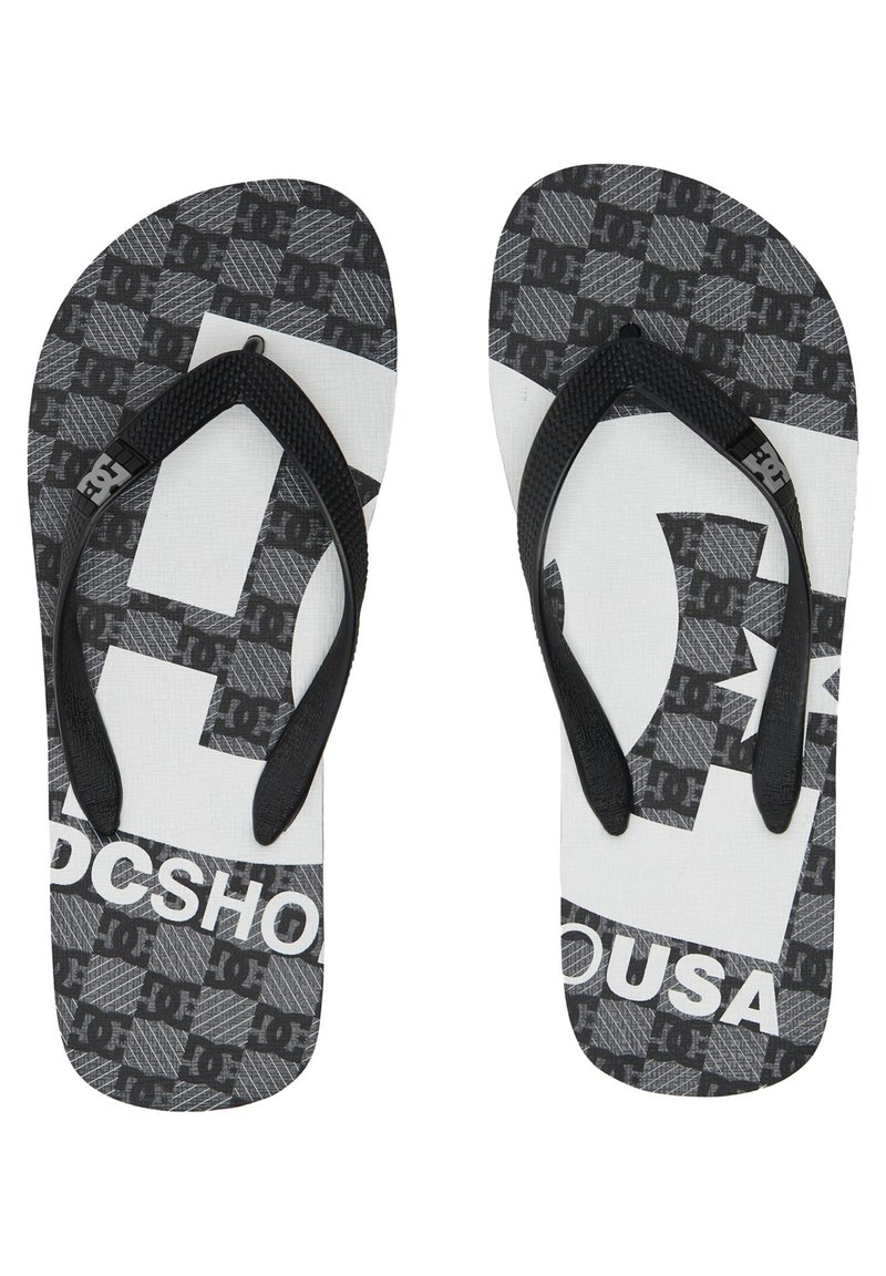 DC Shoes GRAFFIK - Sandalias dedo - black grey white/antracita - Zalando.es