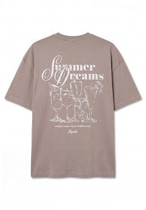 Pegador, RAUMA HEAVY OVERSIZED TEE - Μπλουζάκι με στάμπα - washed warm taupe