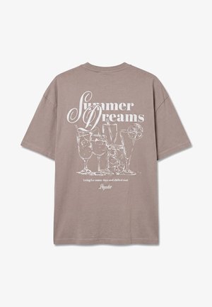 Pegador, RAUMA HEAVY OVERSIZED TEE - Μπλουζάκι με στάμπα - washed warm taupe