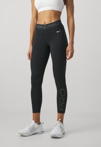 Nike Performance Leggingek - black/anthracite/white