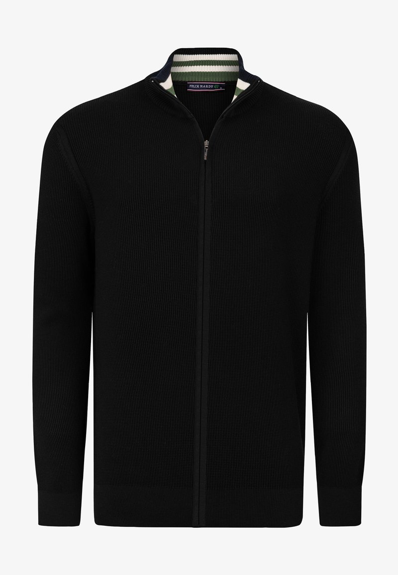Felix Hardy HIGH COLLAR - Strickjacke - black