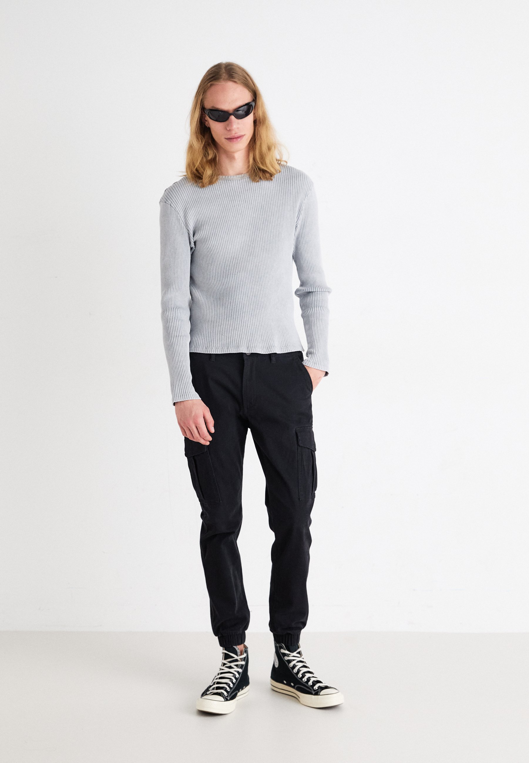 JACK & JONES Jjimarco Jjjoe Cuffed AKM Pantaloni Cargo Uomo, Slim Fit, Vita Media, Colore Dusty Olive, 98% Cotone 2% Elastan