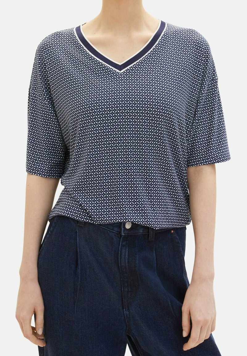 TOM TAILOR Camiseta estampada - mottled blue