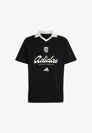 adidas Sportswear, ADIDAS SPORTSWEAR LUX TIRO SCRIPT GRAPHIC POLO T-SHIRT - Polo majica - black/off white