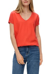 s.Oliver MIT ÜBERSCHNITTENEN SCHULTERN - T-Shirt basic - hellorange