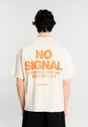 Another Cotton Lab, NO SIGNAL T-SHIRT UNISEX - T-shirt imprimé - off white