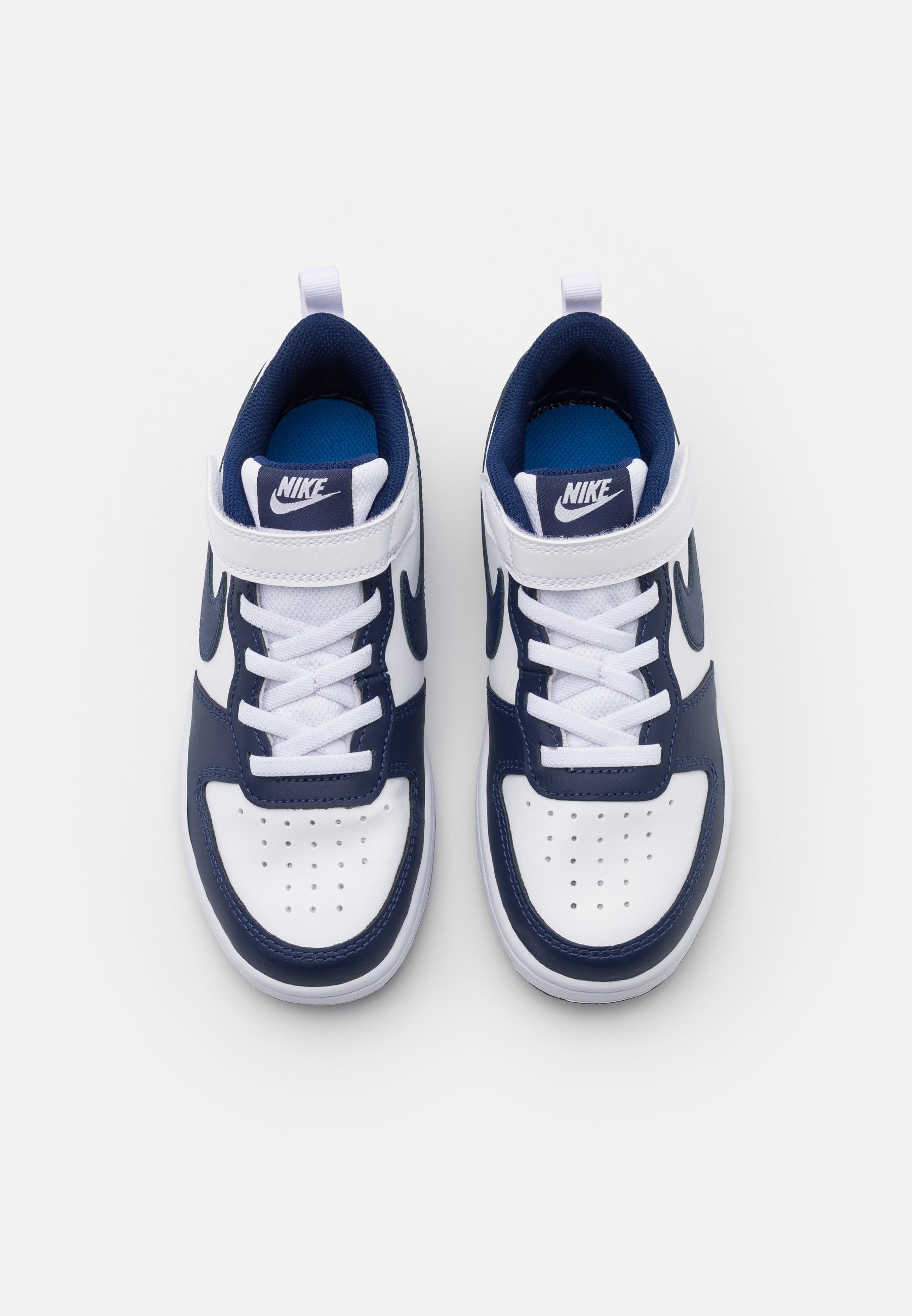 nike white and blue trainers
