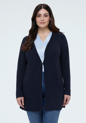 LUNGO CON SCOLLO A V  - Vest - blu