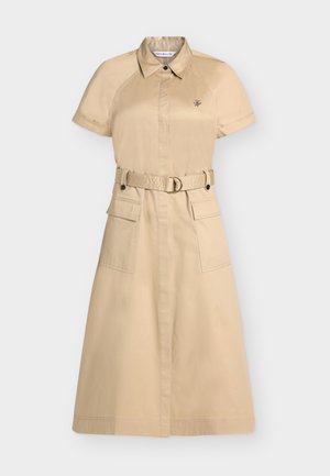 Tommy Hilfiger, CHINO UTILITY MIDI DRESS - Φόρεμα πουκάμισο - gentle gold
