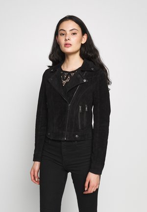 VMROYCESALON SHORT JACKET - Leather jacket - black