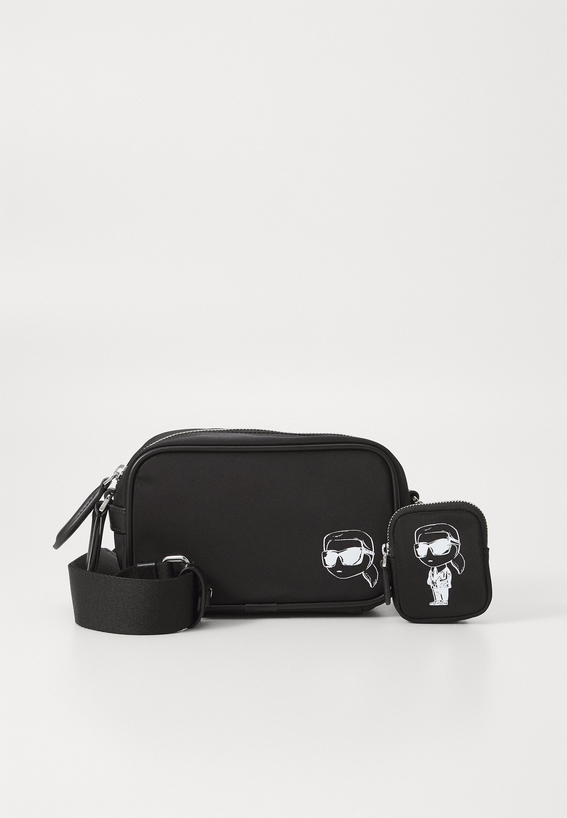 KARL LAGERFELD IKON CAMERA BAG - Cross body bag - black - Zalando