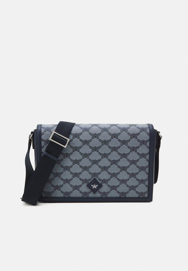 MCM LAURETOS FABRIC MESSENGER UNISEX Geantă crossbody indigo