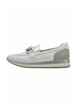 Slip-ons - white silver