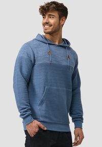 INDICODE JEANS SAUNDERS - Jersey con capucha - china blue